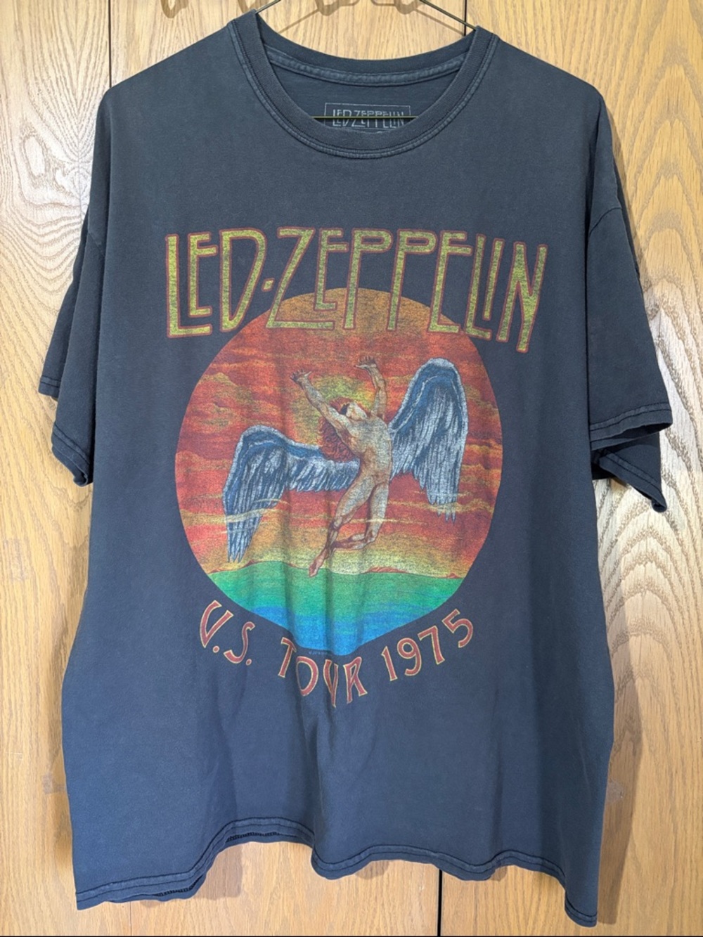 Led Zeppelin U.S. Tour 1975 Graphic Tee - grey XL cotton